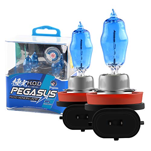 KaiDengZhe 2Pcs H11 100W Super Bright Xenon White 6000K Halogen Lamp Light Bulb 12V Car Headlight Fog Light Lamp Replacement