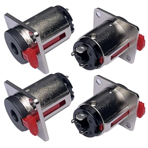 CESS conector 1/4" TS y TRS para panel, 4 unidades miniatura 2