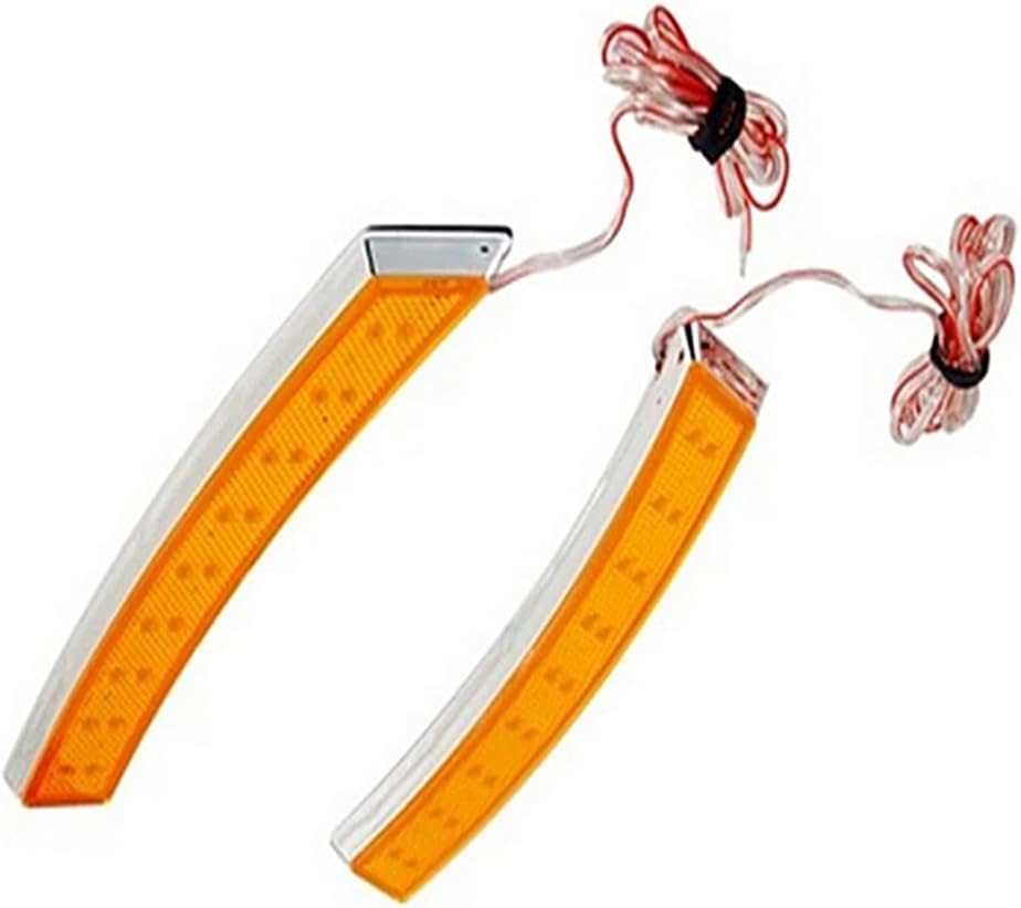 MASO Front Wheel Arch 18-LEDs Side Marker Light Amber Light, UniV/e*rsal Fit for 12V Vehicles Truck Suv, Front Sidemarker Lamps