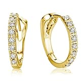 creolen ohrringe 750 gold Dieses Juwel besteht aus natürlichen Diamanten, Diamanten aus konfliktfreien Quellen. Die Farbe der Diamanten ist GH, die Klarheit ist SI1 und das Gewicht ist 0.1 Karat.