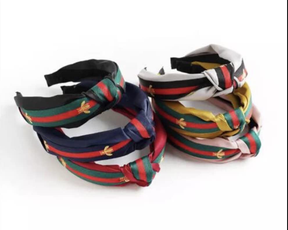 2 Pack Multi Colored Hair Accessory Headband (RED & PINK)