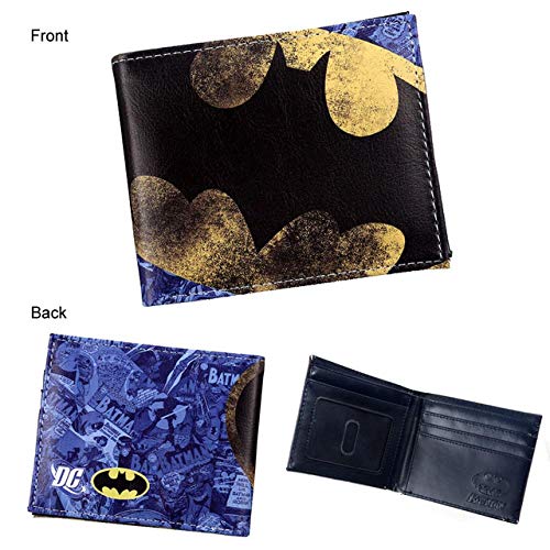 Preisvergleich Produktbild Brieftasche Coole Comics Herren Geldbörse Fledermaus Männer Geldbörse Für Jungen Mädchen Leder Geldbörse Kartenhalter, B-06