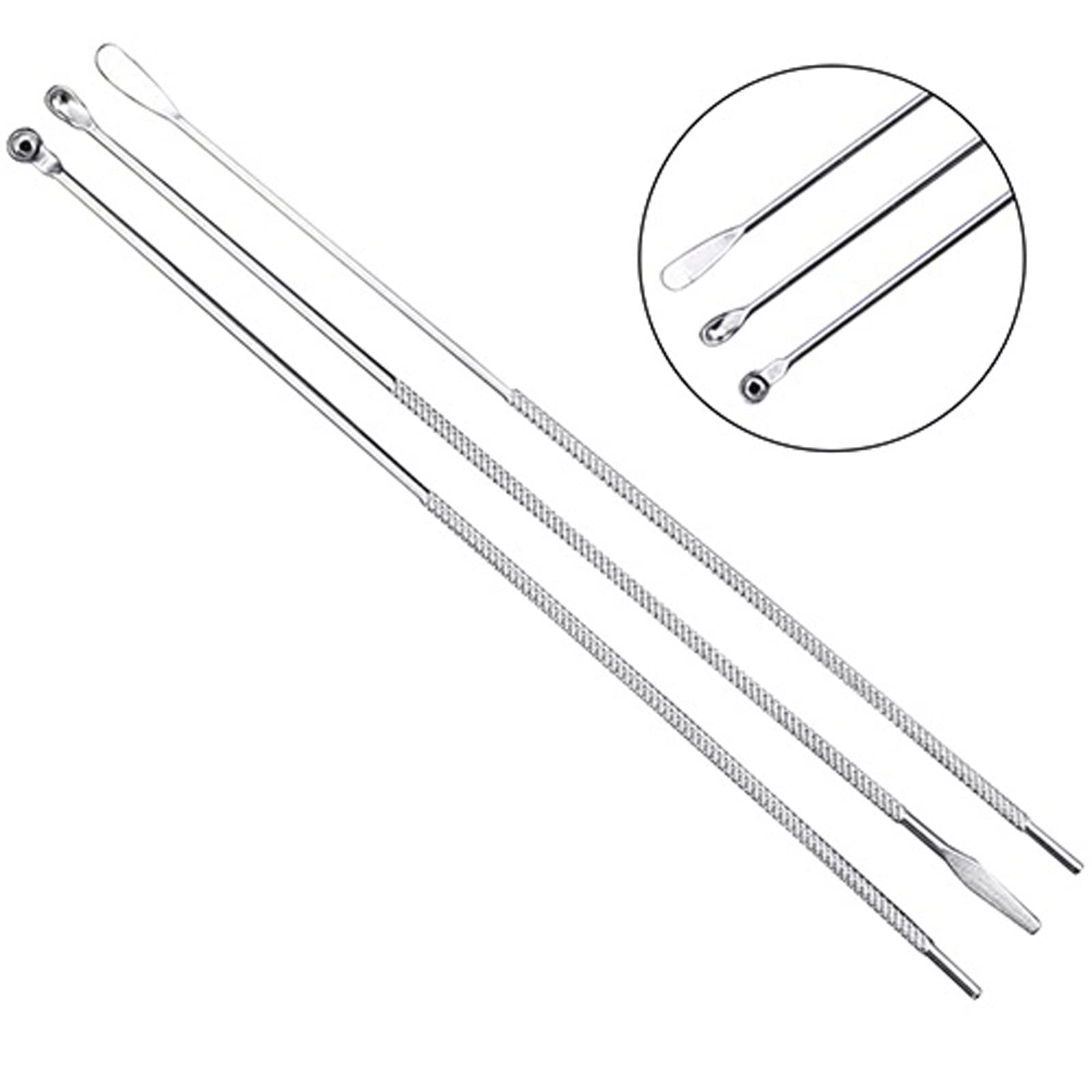 Produits d'élimination du cérumen Ensemble de Cure-Oreilles en Acier Inoxydable Dissolvant de Cire de Cure-Oreille Dissolvant de Curette de