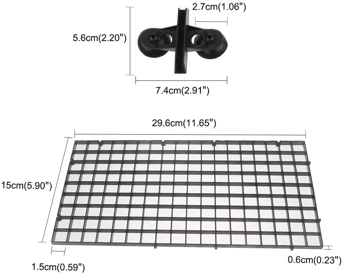 5 Divisori Per Acquario In Plastica PC - Griglia 30x15cm, Con 10 Ventose, Per Isolare Pesci O Filtrare - Foto 6