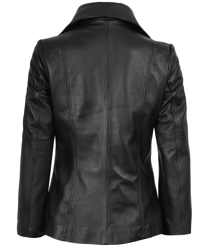 Blingsoul Leather Blazer Jacket Women - Leather Coats for Women4