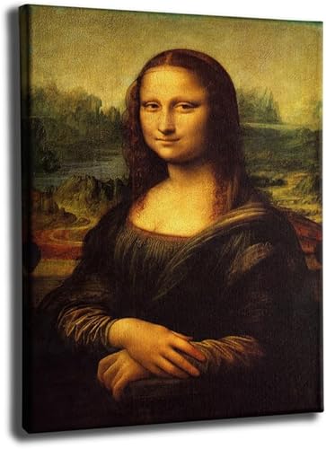 Ciyu Leonardo Davinci Mona Lisa Famosa pintura de arte de pared estampados Giclee Vintage Carteles para decoración de pared Sala de estar de la oficina del dormitorio en el hogar (Mona Lisa, 12x16 pulgadas)