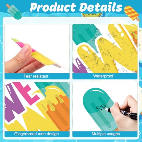 Image of HIQINLUG Summer Bulletin Board Decorations Set Summer Classroom Decoration Colorful Ice Pop Classroom Decor Ice Cream Lolly Bulletin Board Paper Cutouts For Wall Office Decor