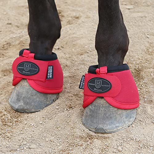 Image of Harrison Howard Horse Bell Boots Overreach Bell Boots No-Turn Bell Boots for Horse-Durable Protective Hoof Boot