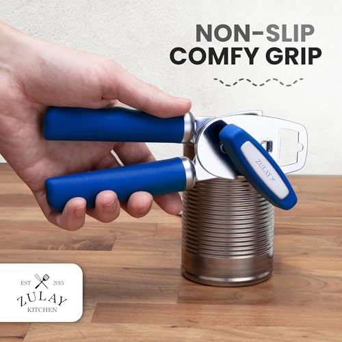 Image of Zulay Kitchen Manual Can Opener Heavy Duty Patented Stainless Steel, Royal