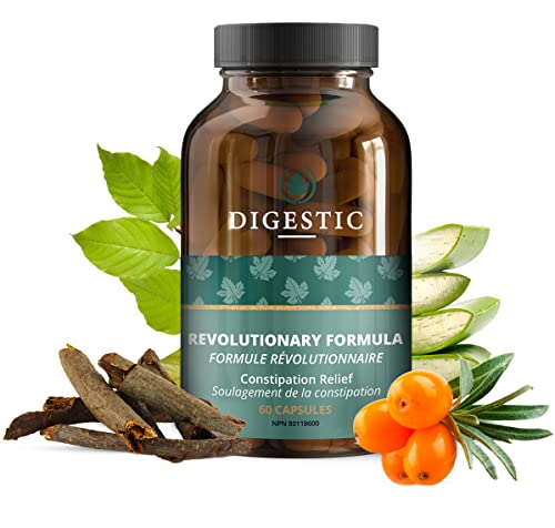 Digestic™ - Constipation IBS Relief - 100% Natural Ingredients - New Breakthrough Formula - IBS Supplement for Constipation, Bloating and Gas Relief. Organic & Vegan Laxative (20 Counts (Pack of 1))