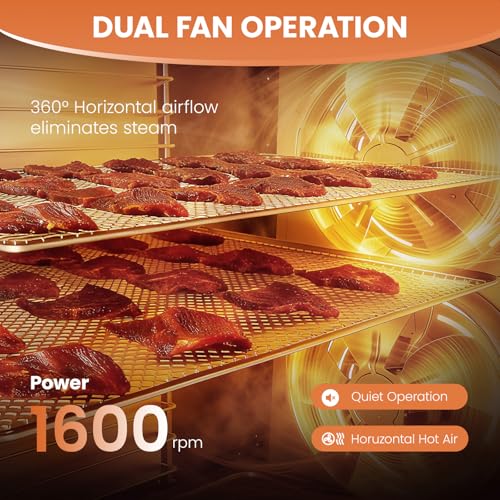 Image of Food-Dehydrator Machine 12 Stainless Steel Trays, 10.9ft Meat Dehydrator for Jerky, 800W Dryer for Herbs, 190ºF Temperature Control,24H Timer,Powerful Drying Capacity for Fruits,Yogurt