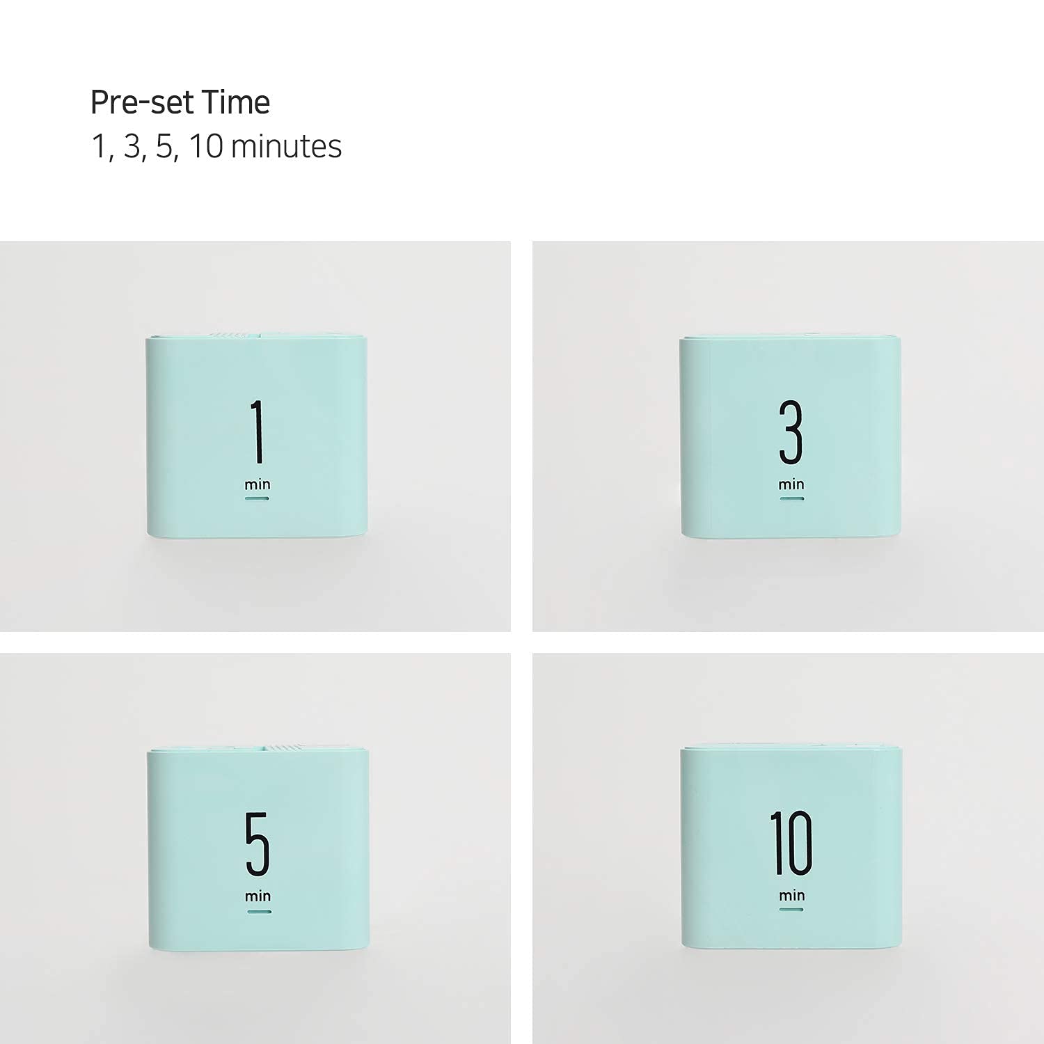 Mooas Multi Cube Timer - Timer Rotante A Cubo Con Orologio, 5 Tempi Preimpostati (5-30 Min), Indicatore LED, Display LCD - Colore Viola