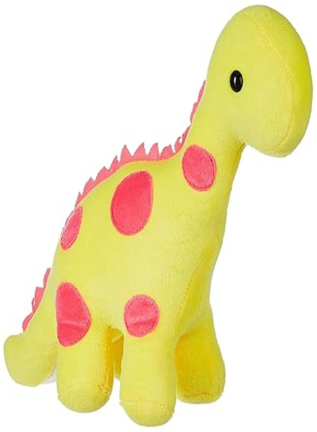 Plush Dinosaur Stuffed Animal, Soft Spotted Dino Toy Cuddly Companion for Babies, Toddlers and Kids, Room Decor (Colors May Vary)