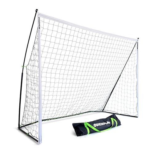 QUICKPLAY KICKSTER - Portería de Fútbol Sala Portátil 3 x 2 m, Instalación Rápida, Tamaño Oficial, Incluye Bolsa