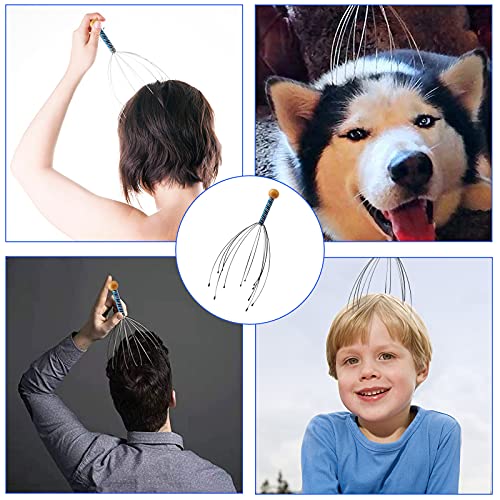 Kopfmassage Spinne und Rückenkratzer, Kopfmassagegerät mit 20 Fingern, Rückenkratzer Ausziehbar, Kopfmassage und Metallrückenkratzer für Entspannung und Wellness - Image 6