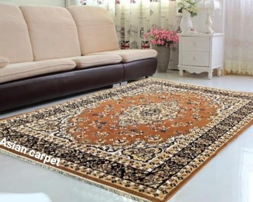 Image of Anti Skid Soft Acrylic Wool Carpet for Living Room & Bedroom (Design 24, 6 x 8 Feet)