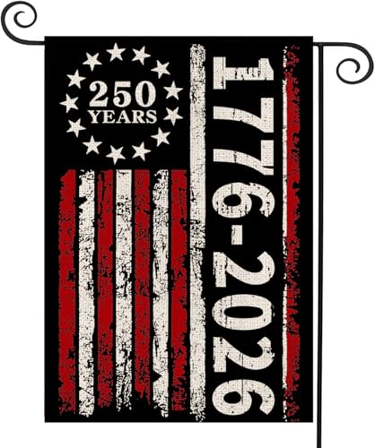 250 Anniversary Usa Garden Flags for Outside 250 Anniversary USA Flag 1776-2026 250 Year American Flag Patriotic 4th of July Decorations Yard Sign Double-Sided Waterproof Flag 12x18 Inch