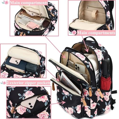 Image of Leaper Geometric Backpack for School Laptop Backpack for Men Women Water-resistant Bookbags Travel Backpack Girls Army Green