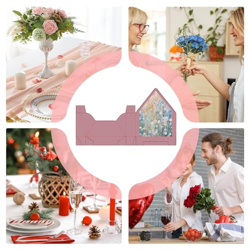 De Sobre - Plegable En Forma De Bolso De 5 Piezas | Cajas De Sobre De San Valentín Para Compromiso, Boda, San Valentín, Cumpleaños, Descuento De Diploma - imagen 2