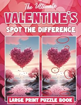 Paperback The Ultimate Valentine's Day Spot the Difference Book: Romantic Valentines Day Puzzle Book for Adults Book