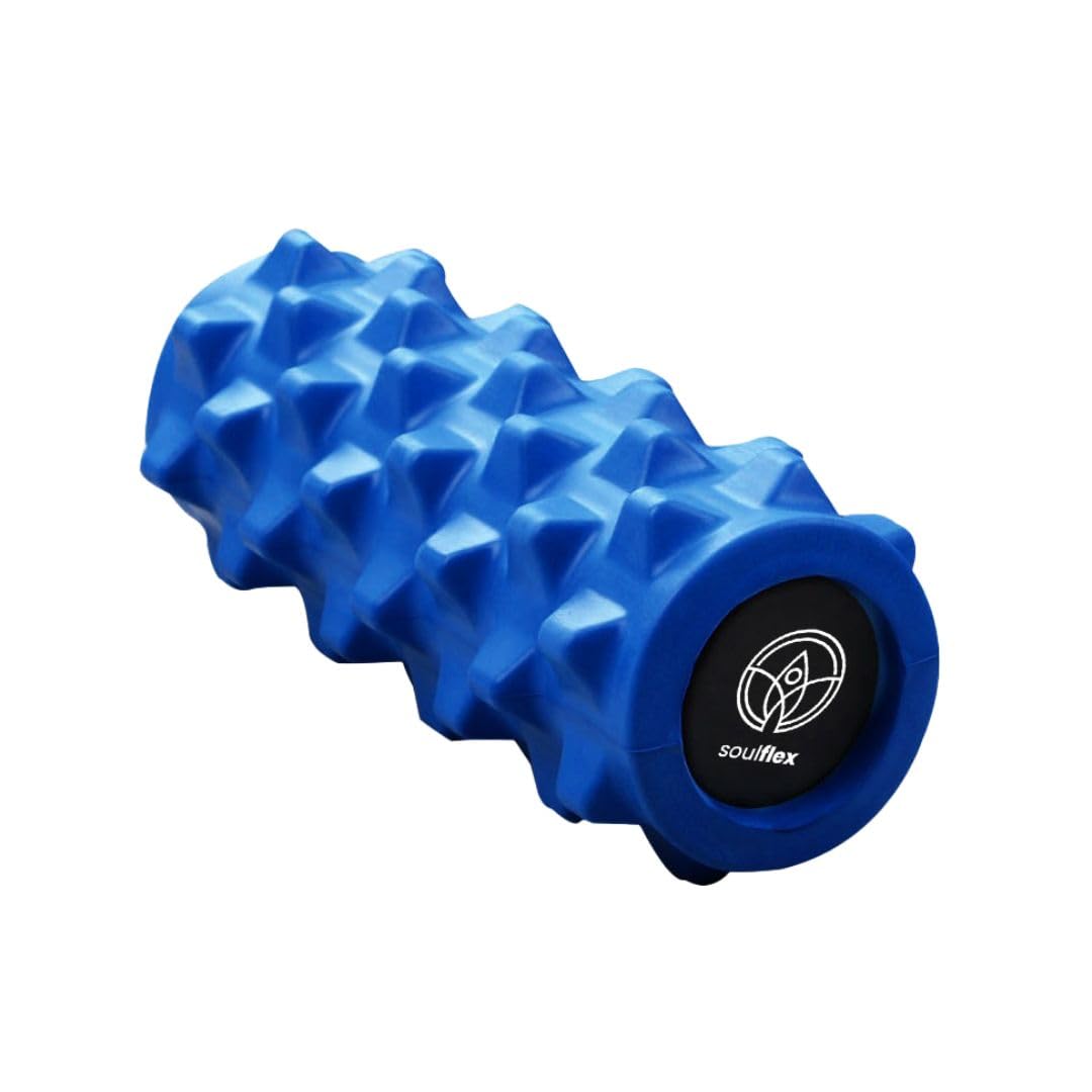 Soulflex Imported EVA Foam Roller | Medium Density Massage Roller For Deep Tissue & Trigger Point Release | Fitness Roller For Pain Relief & Recovery | Acupressure Roller For Men & Women (Blue)-image-33