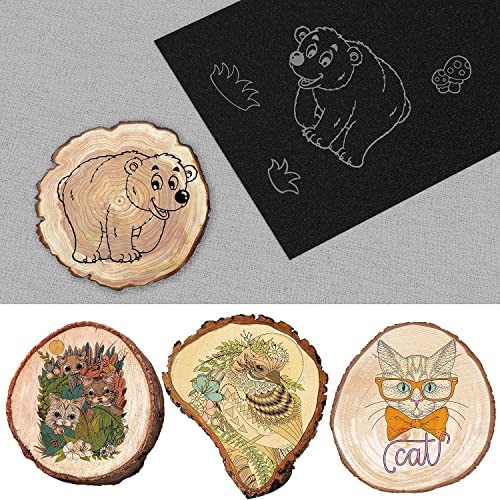 image for Hlonon 50 Sheets Carbon Paper Graphite Paper Black Carbon Transfer (8.