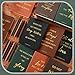 Thenshop 20 Pcs Christian Gifts Bulk 10 Black Brown Leather Christian Journals for Men Women Bible Leather Notebooks with 10 Black Brown Pen Inspirational A5 Prayer Journal for Men Women Church Gift
