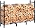 NANANARDOSO 4ft Firewood Rack Outdoor Fire wood Holder for Fireplace Wood Storage, Bottom Widening, Heavy Duty Fire Log Stacker Stand for Indoor Fireplace Metal Lumber Storage Carrier Organizer
