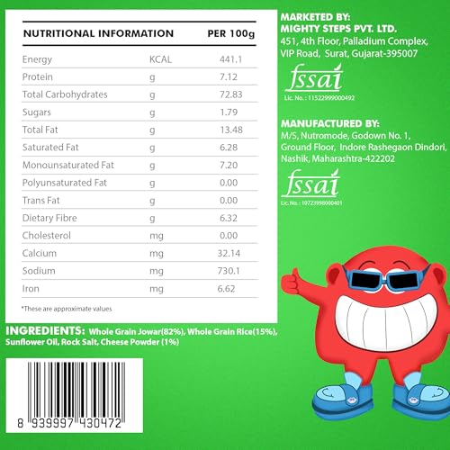 Image of BE'BE' BURP Healthy Puff Snacks | Jowar Cheesy Blast | Baked Puffs, Not Fried, Protein Snacks | No Maida & Gluten-Free | Travel-Friendly | 35gms Each (Pack of 4)