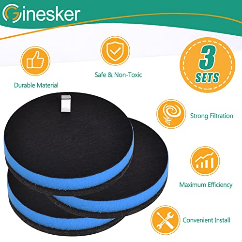 Image of 3 Sets Replacement Filter Compatible with Bissell Cleanview Pet Vacuum 2252 2254 2256 2258 2486 PowerGroom 22528 PowerForce 3334 Powerlifter, PowerClean & PowerEase, Compare to Parts # 12141 & 1601972