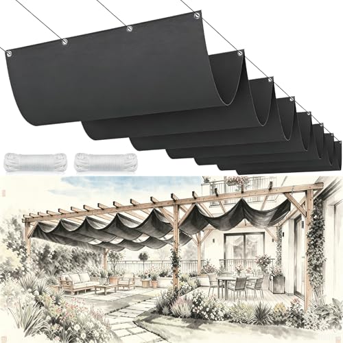 Voile d'ombrage rétractable imperméable protection UV 98% pour pergola