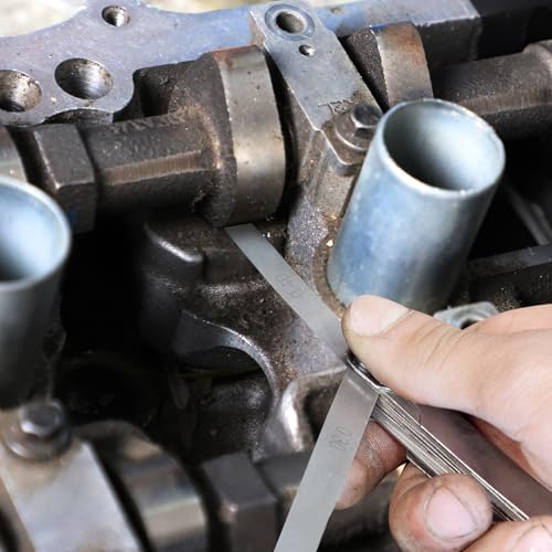 Image of BETOOLL 9pcs Petrol Engine Cylinder Compression Tester Kit with Spark Plug Gap Tool 32 Blades Steel Feeler Gauge 300PSI Engine Cylinder Compression Gauge Automotive Tool