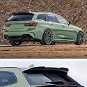 AUTO-STYLE Dachspoiler (Spoiler Cap) kompatibel mit BMW 3er G21 Touring 2019- (ABS Glänzend Schwarz)