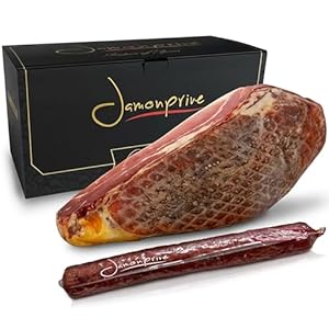 Serrano Schinken Am Stück 1kg + Chorizo Iberico – Serano Schinken Gereift, Sofort Servierbereit, Gourmet Geschenk Tapas, Familienfeiern Oder Als – Jamon Jamon Serrano, Spanischer Schinken