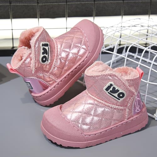 Children’s Winter Snow Boots – Faux Fur Lined Mid-Calf Booties, Comfortable Ankle Boots for Kids with Anti-Slip Sole3