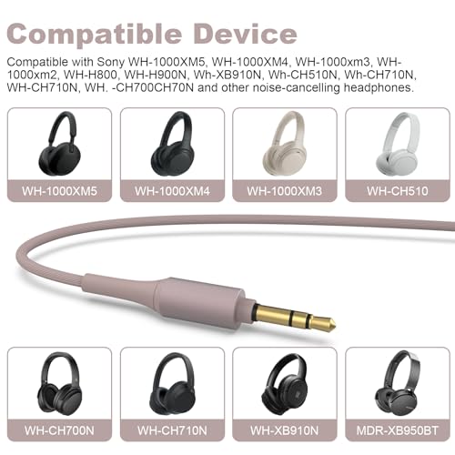 Cable de audio de repuesto para auriculares WH1000XM5 miniatura 2