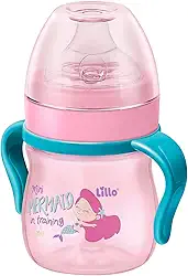 Lillo Caneca Aprendizado C/ Alça Evolution Bebedor SIL 150 ml - Menina, Lillo, Rosa/Verde