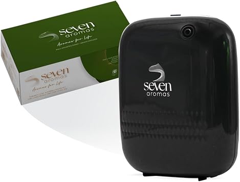 SEVENAROMAS Scent Diffuser SV720 - Bluetooth app, Air Machine for Home & Commercial Use, Covers 2000 sq. ft., Portable Large Room Waterless Diffusers (Black)