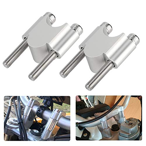 EBTOOLS Rehausseur Guidon Moto 22mm 10mm - Montant Modifié, Universelle de Billette D'Alliage D'Aluminium 7/8'' (Galvanoplastie)
