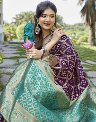 Image of Yashika Women's Banarasi Kanjivaram Art Silk Saree|Sarees for Women Ethnic Wear
