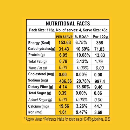 Image of Naturally Yours Khapli Atta Whole Wheat Instant Noodles 175g | 24g Protein | High Protein & Fiber | 100% Maida-Free | Healthy Meal | Non-Fried | No Onion No Garlic Jain-Friendly | Pack of 2