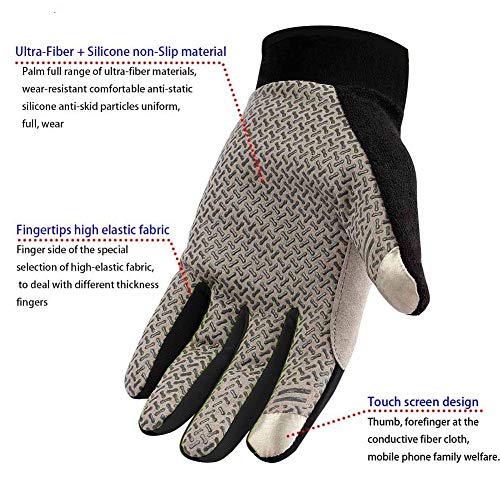 YHT Cycling Gloves Touchscreen Ultimate Frisbee Gloves Non-Slip Flexible Thin Workout Gloves for Men Women (Green,L)