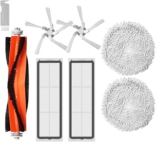 Mop Cloth .Compatible for Dreame W10 W10 Pro. Robotic Vacuum,Cleaner Main Side Brush Detachable Mop Rags Stent Hepa Filter Accessories (Color : Set10)