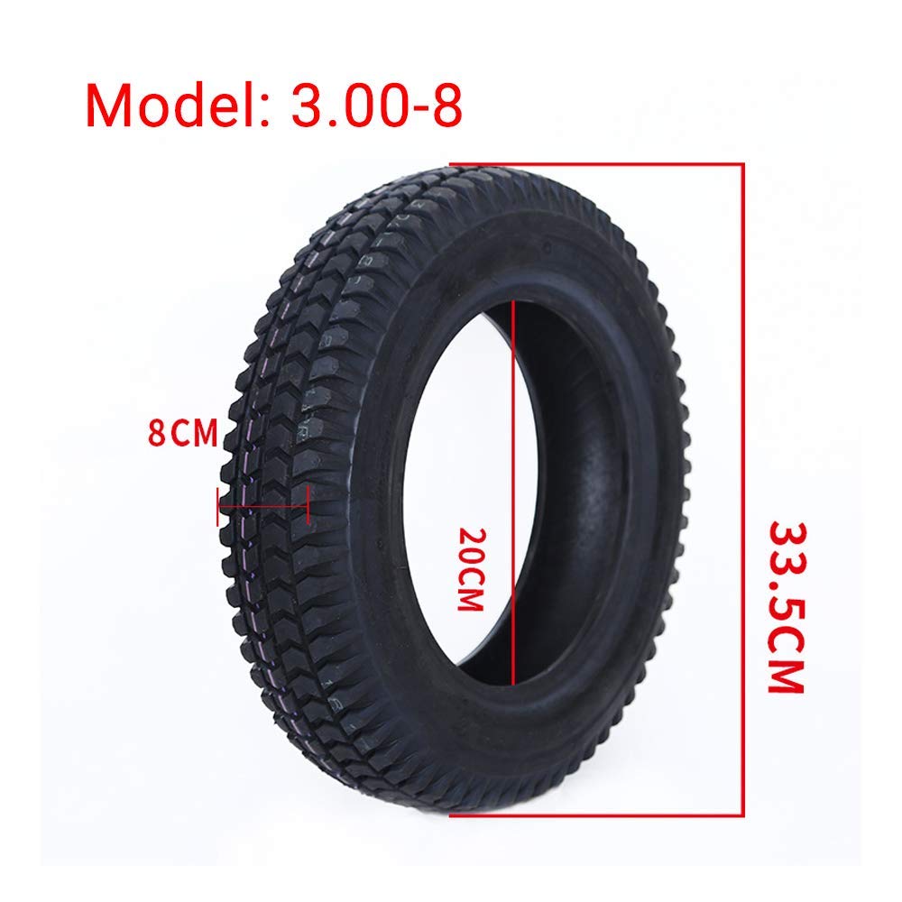 Pneumatici per Scooter elettrici, 3.00-8 Pneumatici Interni ed Esterni Antiscivolo, Strato Spesso Resistente all'Usura, Adatto per motociclette a 3 Ruote, Accessori per carrelli da Magazzino, indoss