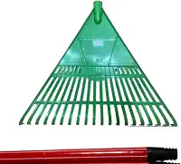 Rastelo para Jardim com Cabo, para Limpeza de Folhas e Grama