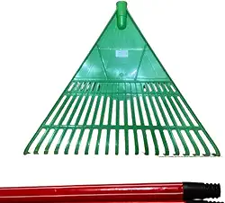 Rastelo para Jardim com Cabo, para Limpeza de Folhas e Grama