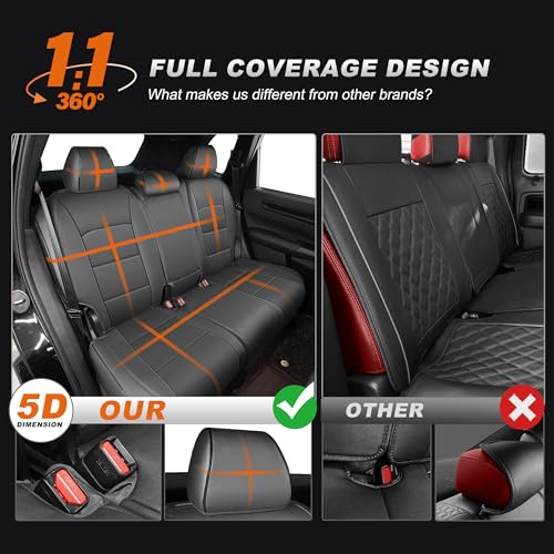 Image of AOMSAZTO Custom Fit Seat Covers for Honda CRV 2017 2018 2019 2020 2021 2022 CR-V Faux Leather Full Set Seat Covers Front & Rear Car Seat Protector(Grey,5 Seats)