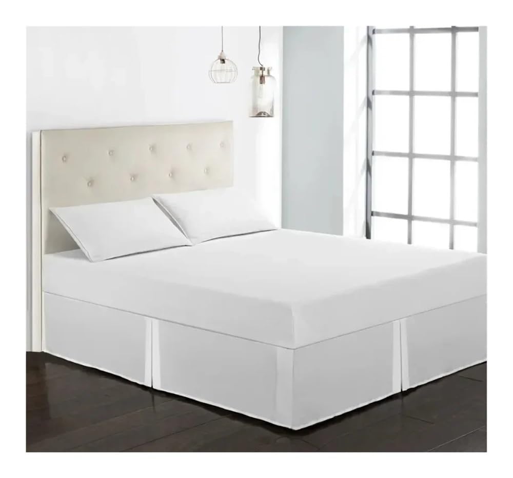 Mantovana giroletto per letto matrimoniale spazzolato, di alta qualità, 35,6 cm, queen size, per casa e hotel (grigio chiaro, F (137 x 190 cm)