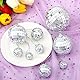 15 Stück Disco Spiegel Ball, Discokugel Deko Silber Discokugel Spiegelkugel Discokugeln 5 Größen Hängekugel Disco Ball für Party Hochzeit Geburtstagsfeier Dekoration Lichteffekt(8/6/4/3/2.3cm)