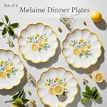 Lemon Melamine Plates, 8-Piece Dinner and Salad Plate Set - Image 5